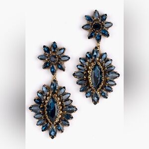 Deepa Gurnani Alianah Sapphire Crystal
Drop Earrings